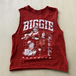 Notorious B.I.G. Shirt Mens Medium Red Biggie Brooklyn Tank Top Tee T-Shirt